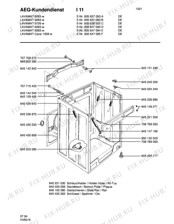 Взрыв-схема стиральной машины Aeg LAV6283-W - Схема узла Housing 001